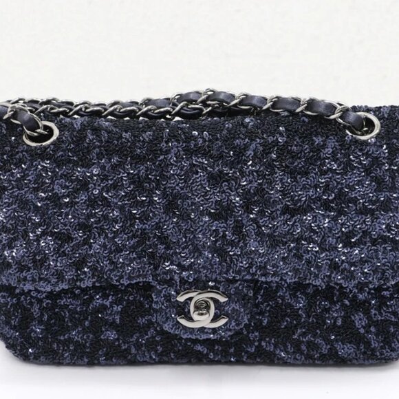Chanel Timeless Blue Night Micro-Glitter Flap Bag 20464110 - Picture 2 of 15